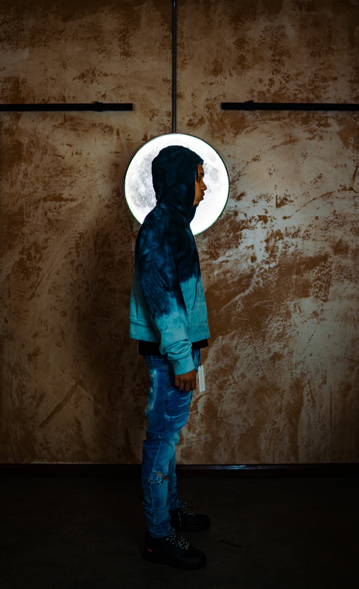 BLUE DISTRESSED STARDUST